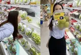 Cảnh tượng lạ trong siêu thị sát Tết dương: Tất cả là tại trend "ăn 12 quả nho"!