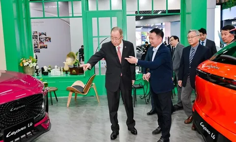 Ông Ban Ki-moon thăm khu trưng bày LEPAS của Tập đoàn Chery, thúc đẩy tương lai di chuyển xanh