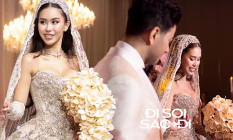 Ái nữ nhà tỷ phú Johnathan Hạnh Nguyễn hoá công chúa trong lễ cưới, visual bùng nổ bên cạnh chồng gốc Dubai