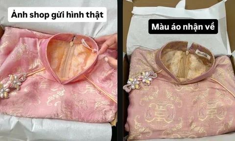 “Kiếp nạn” mua áo dài Tết: Chi 2,6 triệu đồng nhận hàng lệch màu, sai số đo