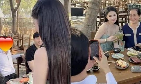 Lộ ảnh Ngọc Trinh ra mắt gia đình 1 nam diễn viên Vbiz giàu có, đẹp trai