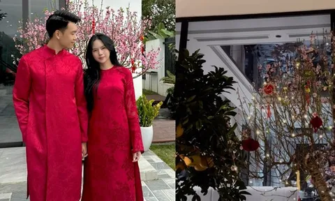 Biệt thự nhà Thành Chung và hotgirl Tuyên Quang lộng lẫy, rực rỡ không khi Tết, cuộc sống hôn nhân khiến netizen chỉ biết ước