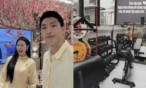 Đoàn Văn Hậu - Doãn Hải My dựng phòng gym riêng cực tiện nghi trong biệt thự mấy chục tỷ, từ đây khác biệt giữa hai vợ chồng mới lộ rõ