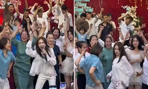 Hòa Minzy nhảy đám cưới ở quê: Động tác kinh điển, “bốc” hơn cả các cụ