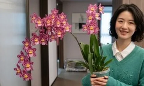 Trồng thử chậu lan vũ nữ da báo giá "bèo", mẹ đảm bất ngờ vì hoa nở rực rỡ suốt cả tháng, nhà cửa bừng sáng sinh khí