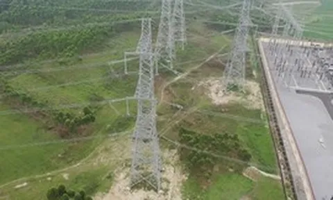Hoàn thành 4 mạch đường dây 500 kV đấu nối từ TBA 500 kV Vĩnh Yên