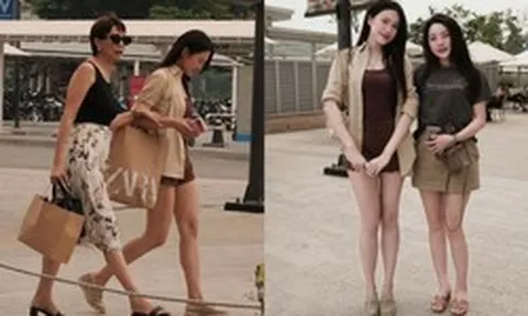 Doãn Hải My cùng mẹ vợ hot nhất làng bóng đá trong ống kính "team qua đường", visual đời thường gây chú ý