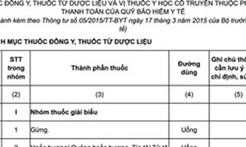 Bổ sung thêm thuốc y học cổ truyền vào danh mục BHYT chi trả