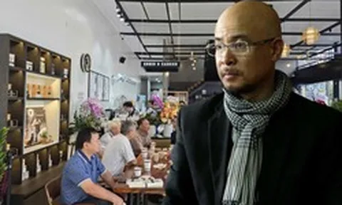 Cảnh tượng tại quán cà phê của ông Đặng Lê Nguyên Vũ ở đường Tân Sơn Nhì, TPHCM
