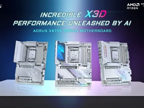 GIGABYTE công bố bo mạch chủ dòng AORUS X870E X3D series tăng cường AI cho bộ vi xử lý AMD Ryzen™ X3D