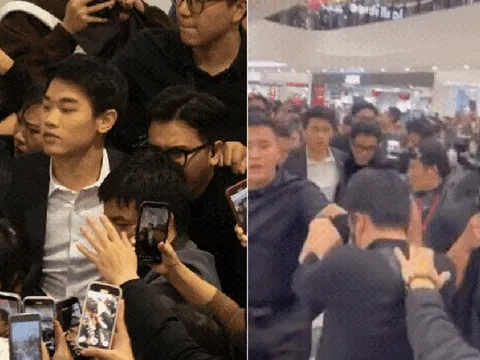 Đình Bắc gây sốt: Fan vây kín như "vỡ trận", camera bắt trọn từng khoảnh khắc, hot không kém gì "sao hạng A"