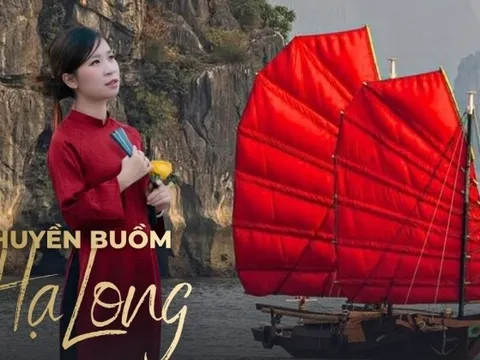 Chán cảnh check-in đền chùa, dàn nàng thơ xắn áo dài lội đá để chụp với thuyền buồm đỏ rực tại Hạ Long sau 10 năm