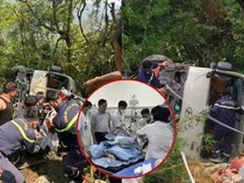 Hiện trường vụ xe khách chở đoàn nhân viên ngân hàng lao xuống vực ở Tam Đảo: Danh sách nạn nhân