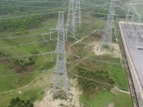 Hoàn thành 4 mạch đường dây 500 kV đấu nối từ TBA 500 kV Vĩnh Yên