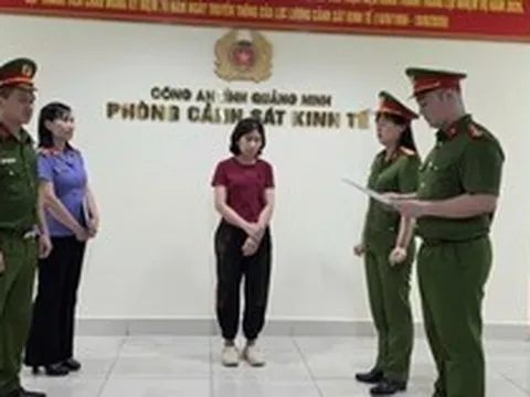 Thi hành lệnh bắt tạm giam chủ hộ kinh doanh Phạm Thị Quỳnh SN 1973