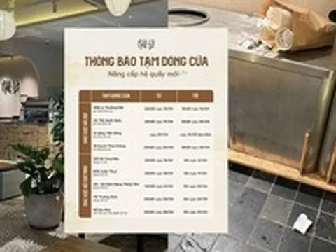 Phê La đóng cửa hàng loạt để nâng cấp hệ thống