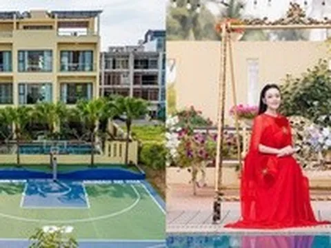 Biệt thự 1000m2, 10 phòng ngủ, có cả sân bóng rổ của nữ NSƯT, trưởng khoa thanh nhạc đình đám