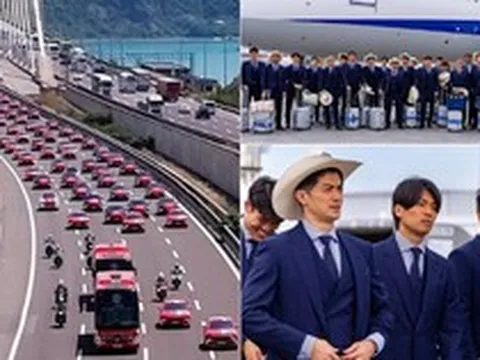 Choáng ngợp với những màn đến World Cup 2026 cực hoàng tráng: Từ dàn trai đẹp đội mũ cao bồi, lễ "rửa tội" máy bay đến 100 chiếc xe hộ tống