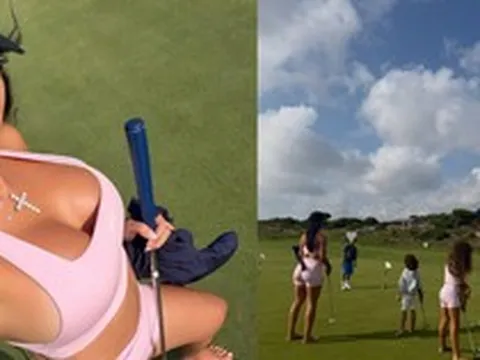 Ronaldo cùng bạn gái và các con chơi môn thể thao nhà giàu, Georgina gây sốt với body nóng bỏng, quyến rũ