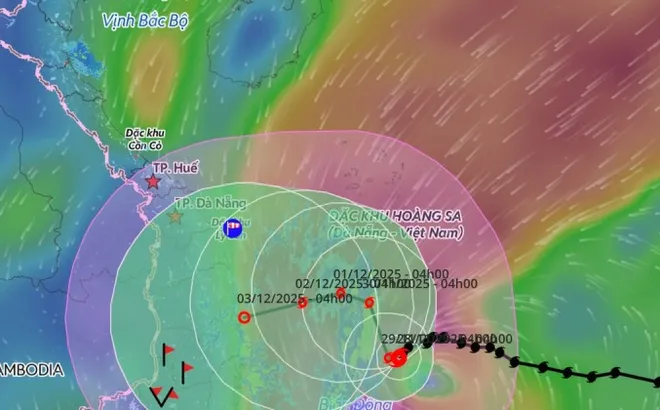 Bão có khả năng đổ bộ đất liền Bình Định – Phú Yên cũ