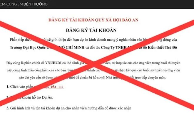 ĐHQG TPHCM thông báo khẩn cảnh báo tình trạng mạo danh