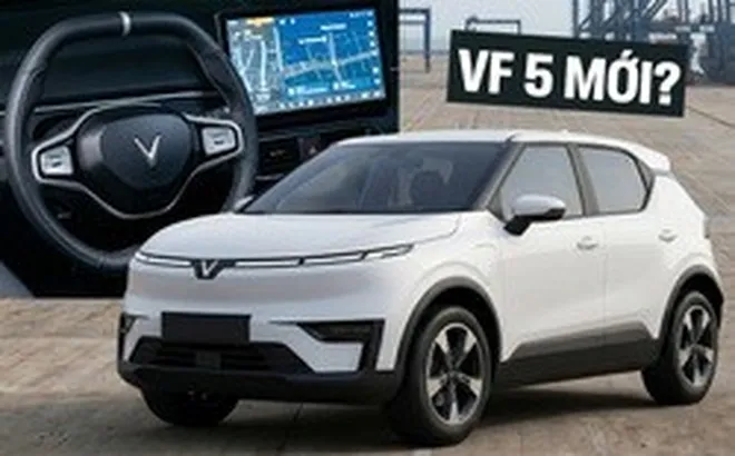 Lộ xe lạ trông như VinFast VF 5 mới: Đuôi khác biệt, vô-lăng vát 2 đáy thể thao, màn hình lớn hơn hẳn