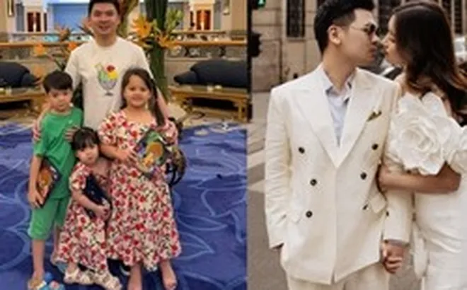 Đỗ Vinh Quang khoe ái nữ với hoa hậu Đỗ Mỹ Linh: Nhóc tỳ giống hệt nhà nội hào môn, biểu cảm cực đáng yêu