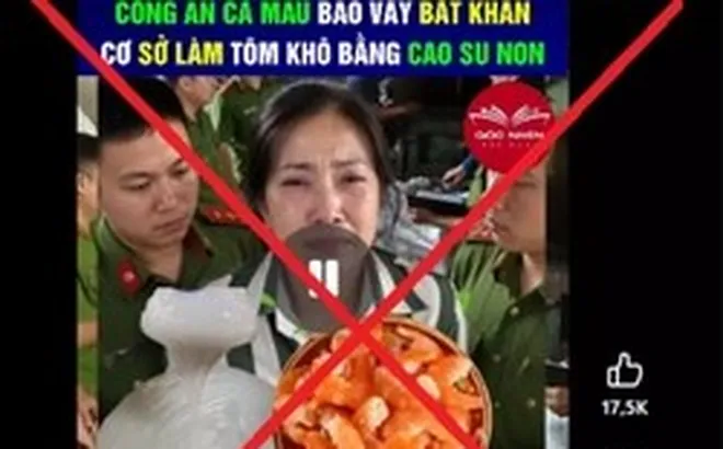 Cà Mau bác tin ‘tôm khô làm từ cao su non’, công an vào cuộc